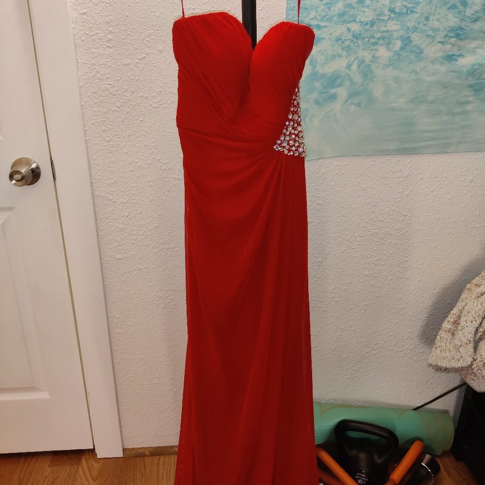 Long Strapless Gown